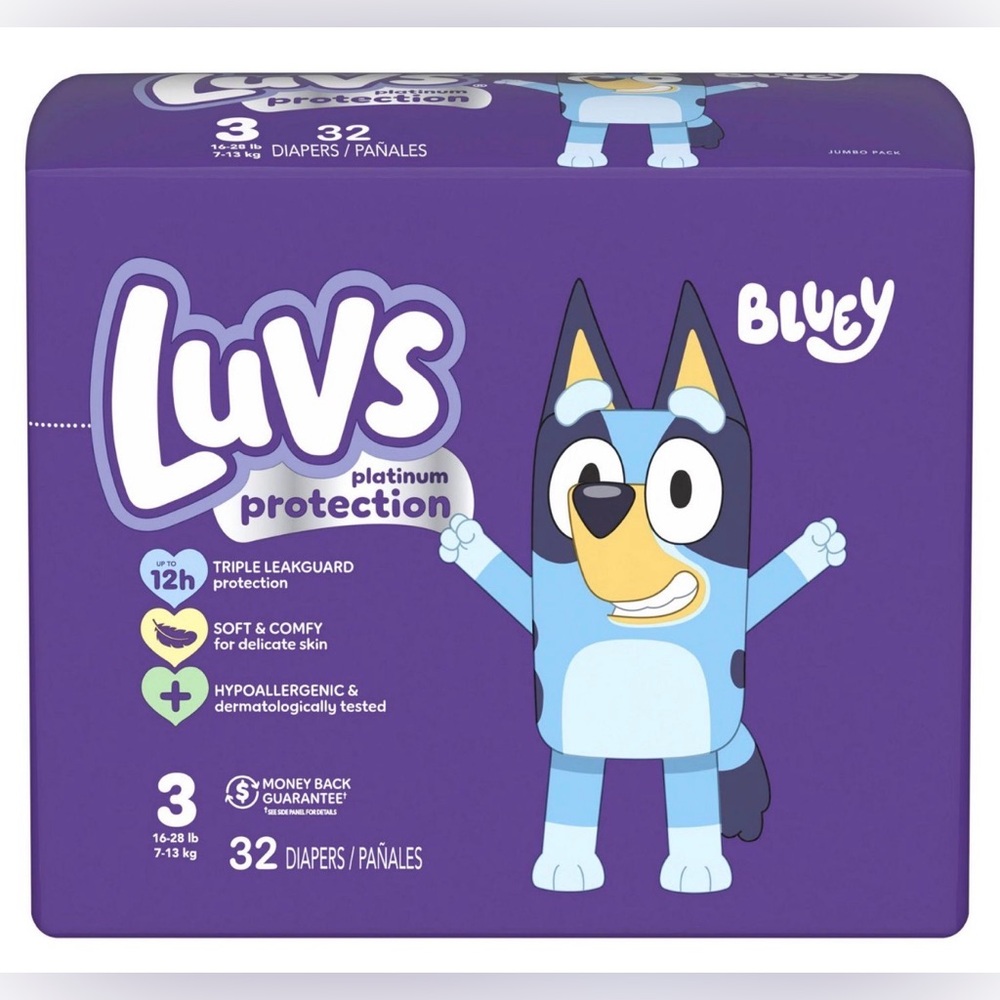 Luvs Bluey Diapers - Size 3, 32 count